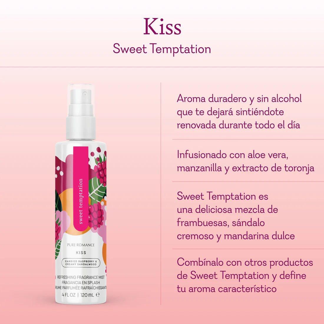 Kiss - Fragancia Ligera con Feromonas/  Sweet Temptation